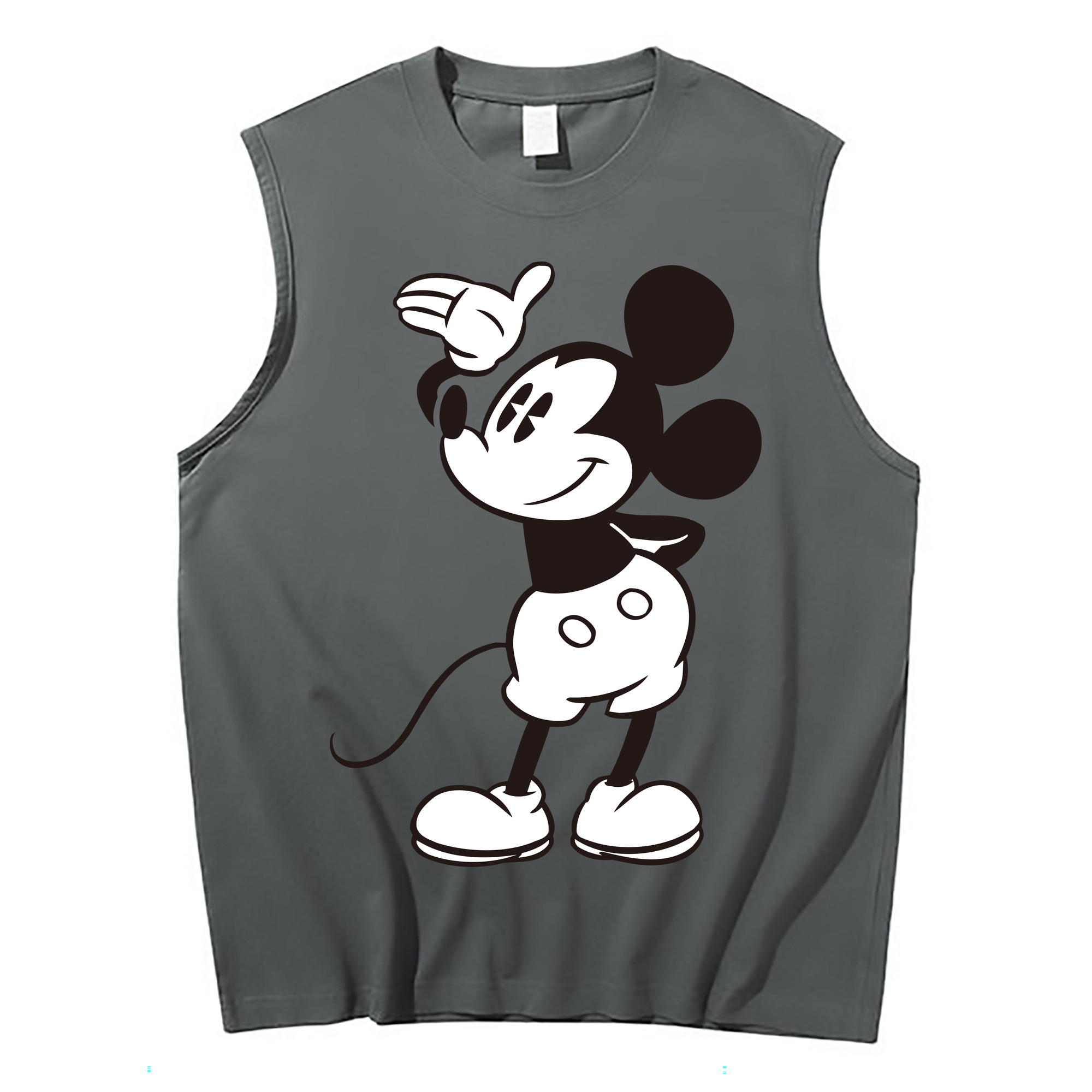 ミッキーマウス Mickey Mouse コットン100％タンクトップ（フロントプリント）